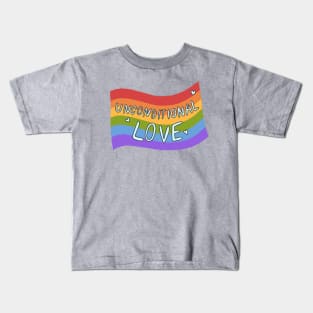 Unconditional Love Pride Ally Kids T-Shirt